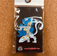 Sexy Cat Girl Playing Games Enamel Pin
