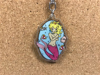 Double Sided Princess Mermaid Keychain Acrylic
