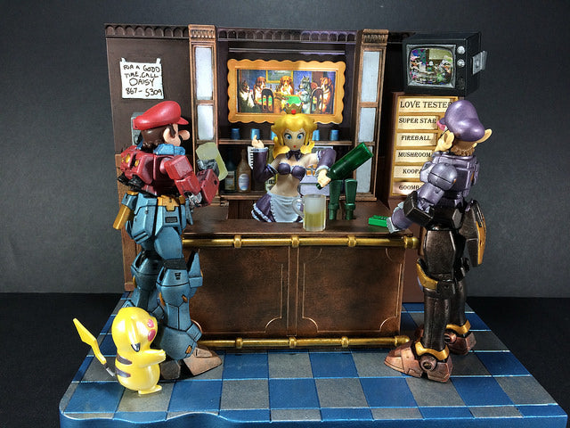 Kidrobot Simpsons Love Tester Machine Moe's Tavern 3 Mini Figure