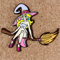 Witch Peach Enamel Pin