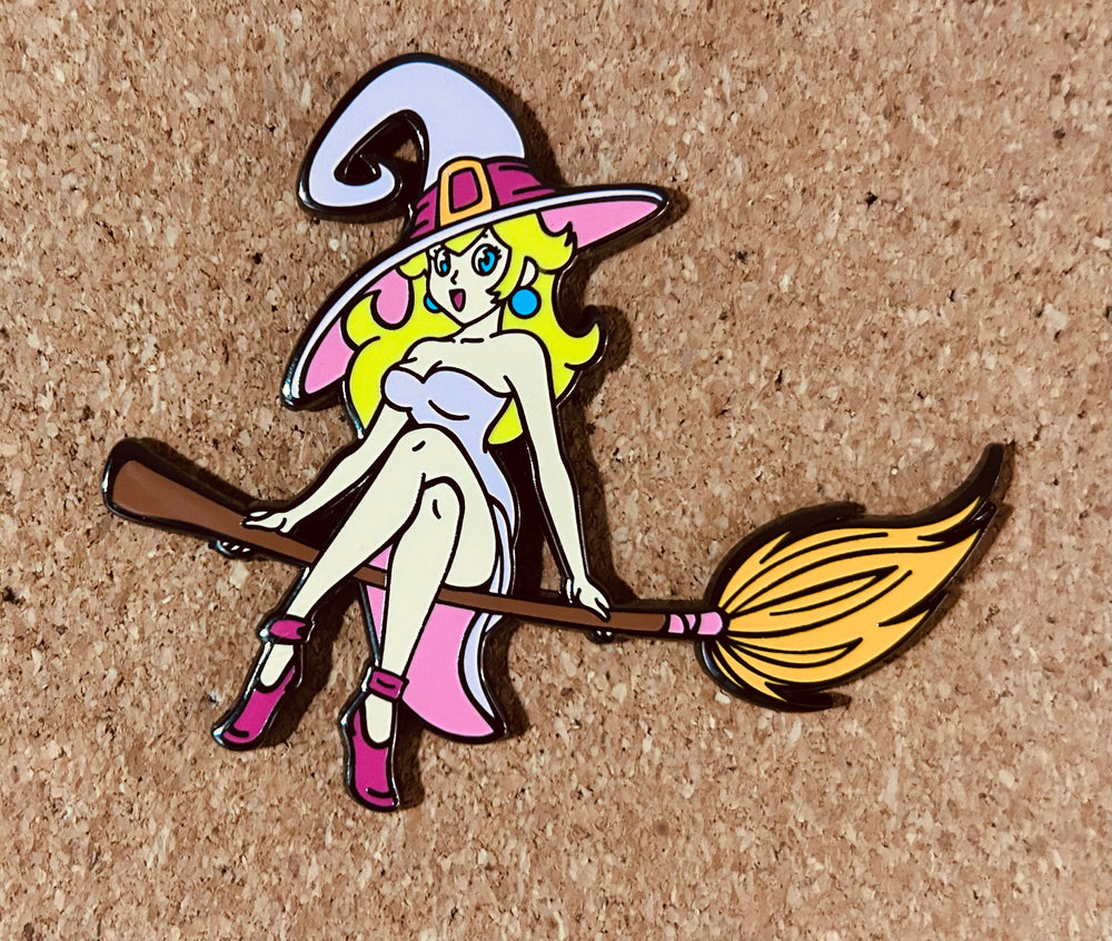 Witch Peach Enamel Pin
